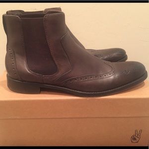 John Varvatos Star USA Brown Chelsea Dress Boot